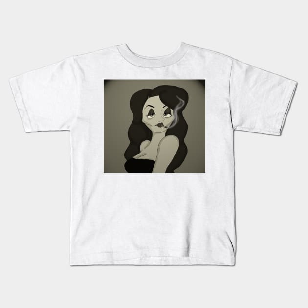 Femme Fatale Kids T-Shirt by HyzenthlayRose